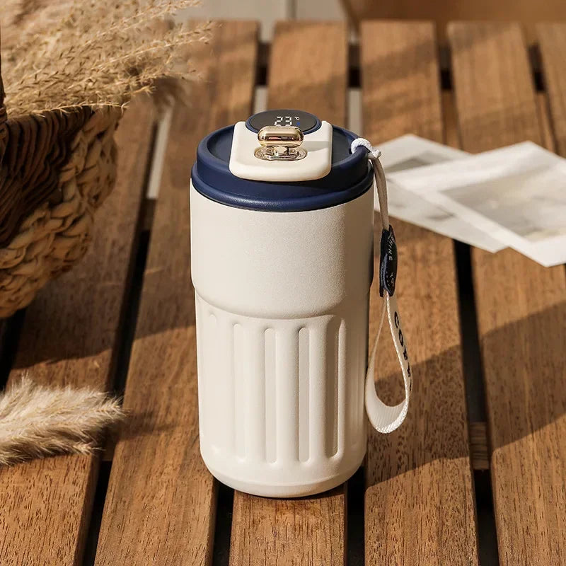 450Ml Thermos Bottle Smart Display Temperature 316 Stainless Steel Vacuum Cup Office Coffee Cup Business Portable Thermal Mug